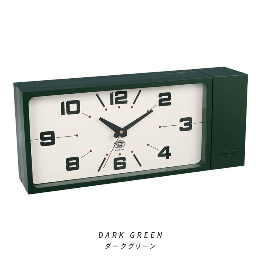 ダルトン 壁掛け時計 両面時計 ダブルフェイス クロック 長方形 レクタングル 黒 ダークグリーン 緑 グレー 灰色 H21-0362BK H21-0362DGN H21-0362GY｜entotsu｜06