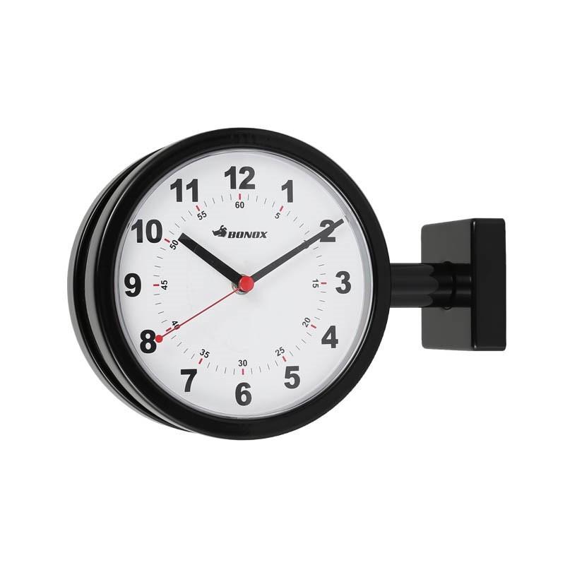 ダルトン ダブルフェイス クロック 170D ブラック 黒 両面時計 時計 掛け置き時計 壁時計 アナログ Dulton S624-659BK｜entotsu