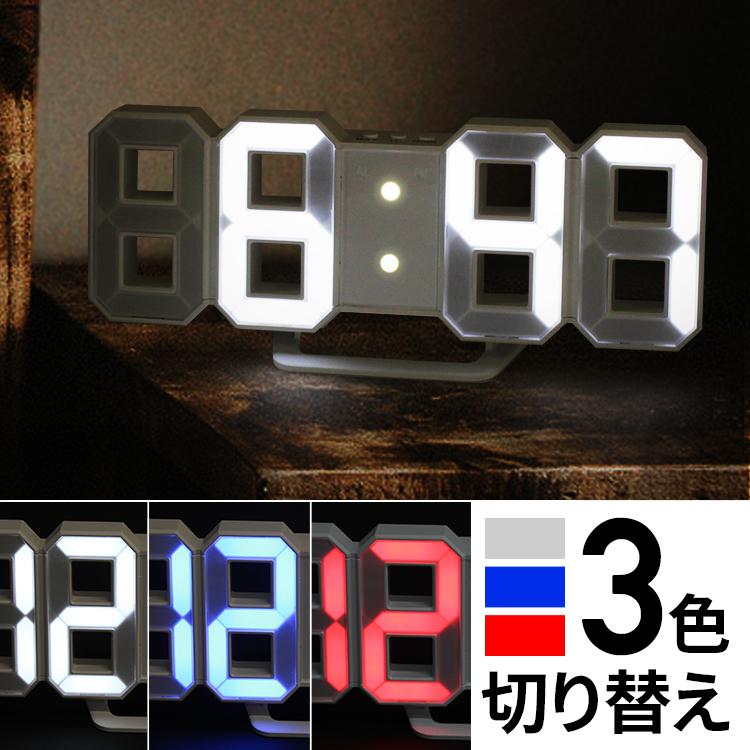置き時計 掛け時計 TriClock トリクロック LED デジタル時計 日本ポステック :po-4573201841827:entotsu - 通販  - Yahoo!ショッピング