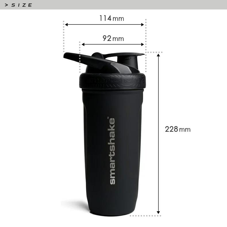 名入れ可能 スマートシェイク リフォース 900ml ステンレススチール ブラック ホワイト Smartshake Reforce ステンレス ボトル プロテイン 完全食 シェイカー|entotsu|09