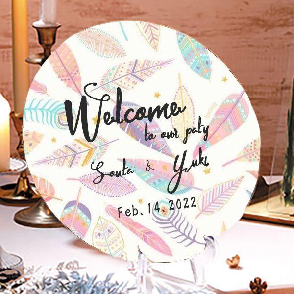 完璧 おしゃれウェルカムボード50 アクリル丸形パネル 25ｃｍ 業界最高品質 ウェディング 結婚証明書 招待状 結婚式 演出グッズ Aduresourcecenter Com