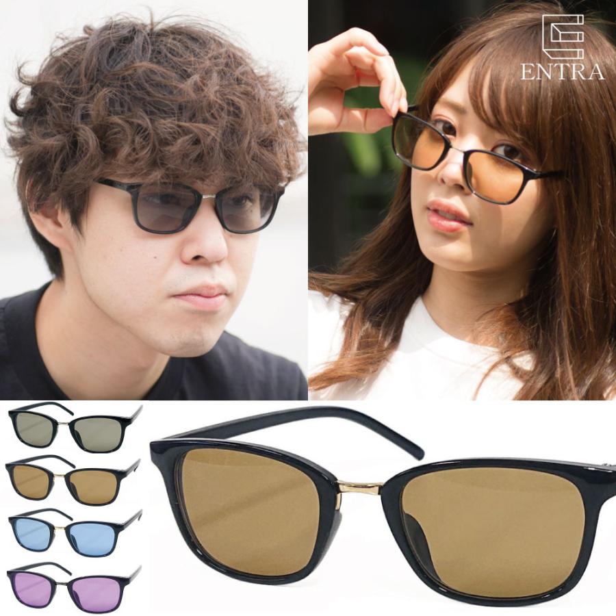 サングラス メンズ レディース ウエリントン レトロ ライトカラー だてめがね おしゃれ かっこいい おすすめ Uvカット メール便送料無料 Ent012 Entra 通販 Yahoo ショッピング