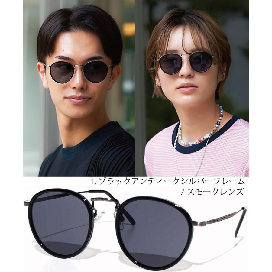 サングラス レディース メンズ おしゃれ ラウンドサングラスメタル