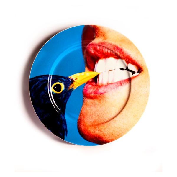 SELETTI ポーセリンディナープレート BLACK BIRD TOILETPAPER 食器 皿