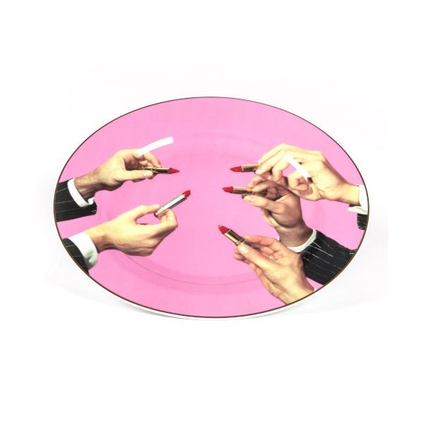 Hybrid（SELETTI） ポーセリン ディナー プレート 27cm LIPSTICK