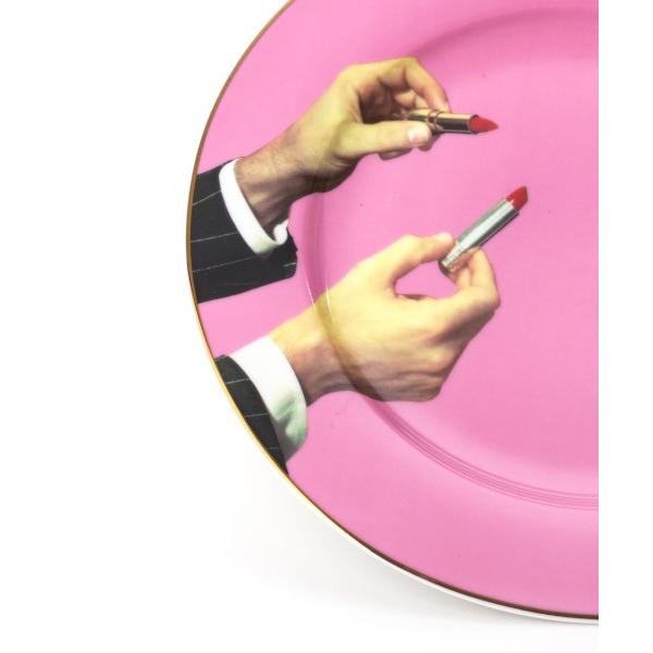 Hybrid（SELETTI） ポーセリン ディナー プレート 27cm LIPSTICK