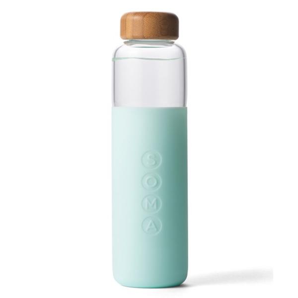 水筒 おしゃれ Soma グラスウォーターボトル ミント 500ml l ボトル ガラス グラス シリコンカバー カフェ 33to45 1293 Entre Square ヤフー店 通販 Yahoo ショッピング