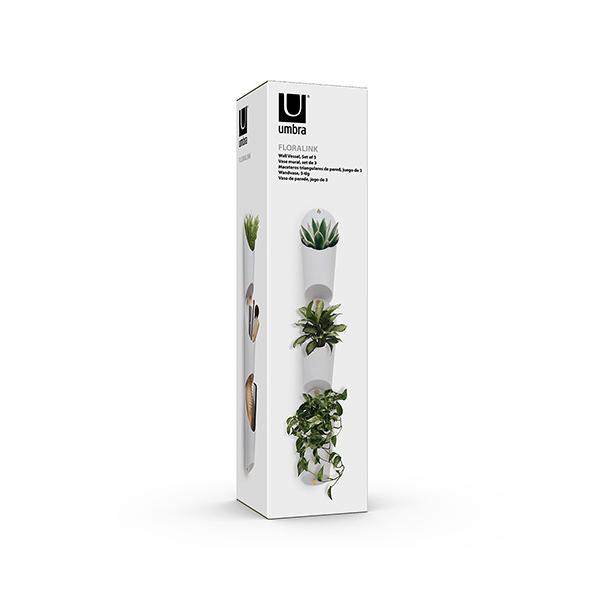 Umbra FLORALINK ウォールプランター 3個×4セット Umbra（アンブラ） / フローラリンクウォールプランター 3pcs ホワイト