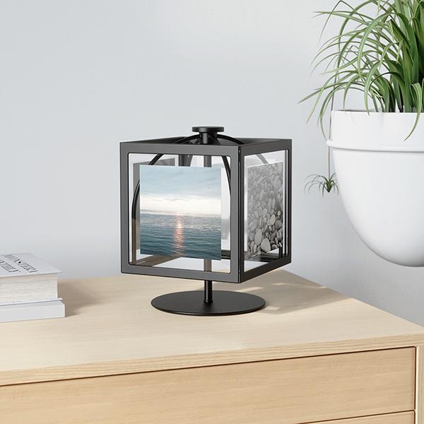 写真立て ロッカー フォトディスプレイ ブラック Umbra アンブラ フォト 写真 思い出 アルバム メモリー 回る 回転式