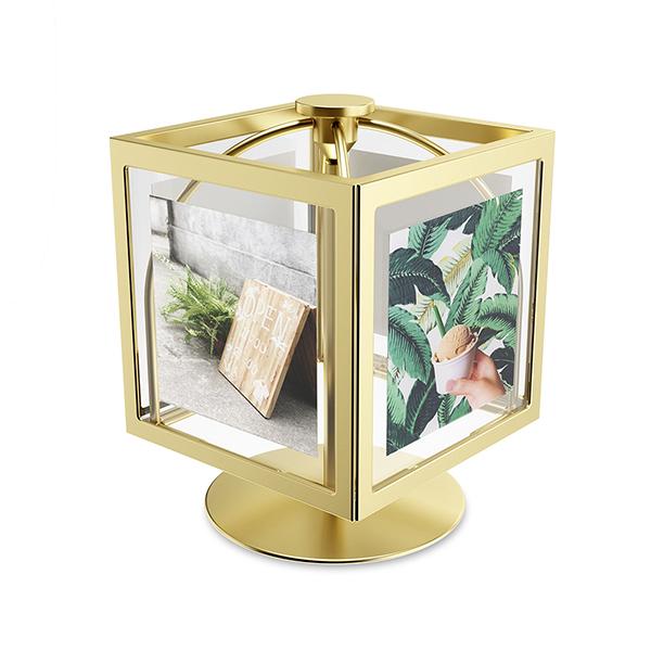 超paypay祭価格 フォトフレーム 写真立て フォト 写真 アルバム 回転式 インテリア おしゃれ フォトディスプレイ ブラス Umbra アンブラ 33to45 Entre Square Paypayモール店 通販 Paypayモール