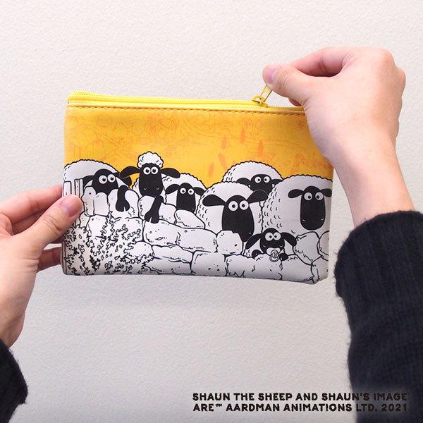 ポーチ Sts ショーン 激安価格と即納で通信販売 フラットポーチ イエロー 12 cm ひつじのショーン 小物入れ コスメ ペンポーチ コスメポーチ ひつじ 化粧 ギフト