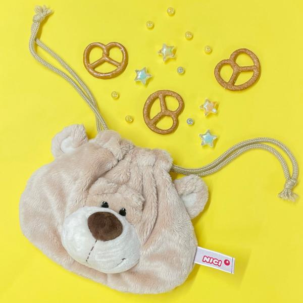お見舞い ベア フィギュアフェイスポーチ Nici ニキ Nici ニキ ドイツ ぬいぐるみ ギフト フェイスポーチ 巾着