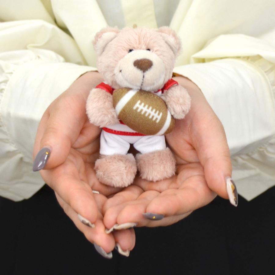 2024年8月新商品】NICI キーホルダー ラブベア／ラグビー 10cm