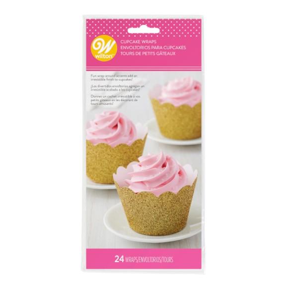 ゴールドグリッターカップケーキラップ Wilton ウィルトン Gold Gritter Cupcake Wrap カップケーキ マフィン 製菓材料 Entre Square Paypayモール店 通販 Paypayモール