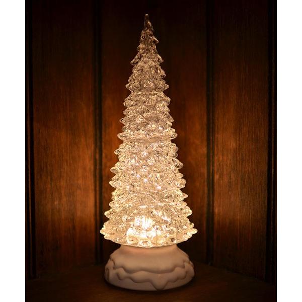 LED ライト クリスタルウォーターツリー ホワイト 26.5cm おしゃれ