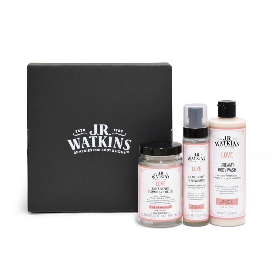 J.R.Watkins ギフトセット 3点 ピオニー&パチュリ バスタイム お風呂 リラックス 自分磨き ギフト プレゼント 保湿ケア ボディケア ワトキンス