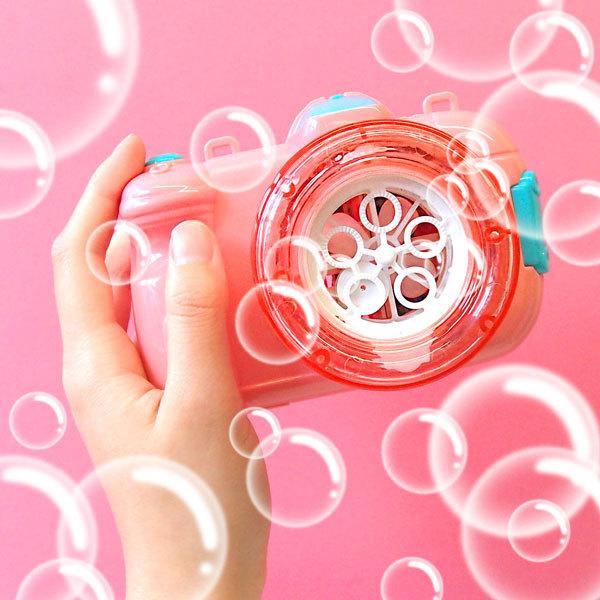 バブルカメラ シャボン玉 しゃぼん玉 カメラ型 バブルマシーン 電動式