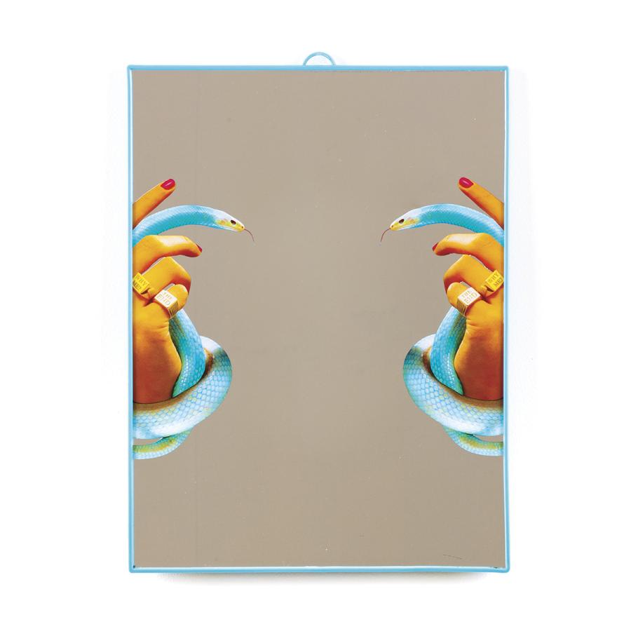 TOILETPAPER ラージミラー HANDS\u0026SNAKES / SELETTI セレッティ ミラー 鏡 個性的 デザイン グラフィック アート 雑貨の画像