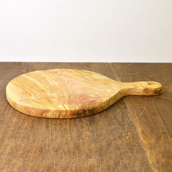 オリーブウッド カッティングボード ラウンド 42×30cm olive 