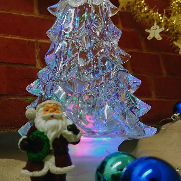 LEDクリスマスウォーターツリー 31.5cm / LED クリスマスツリー クリスマス ツリー LED インテリア ライト 持ち運び 電池式