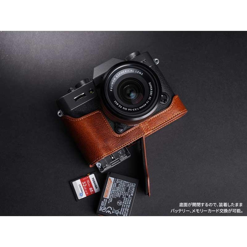 TP Original Leather Camera Body Case for FUJIFILM X-T30/X-T20/X-T10 Volcano フジフイルム 本革 レザー カメラケース EZ Series｜enu-shouten｜07