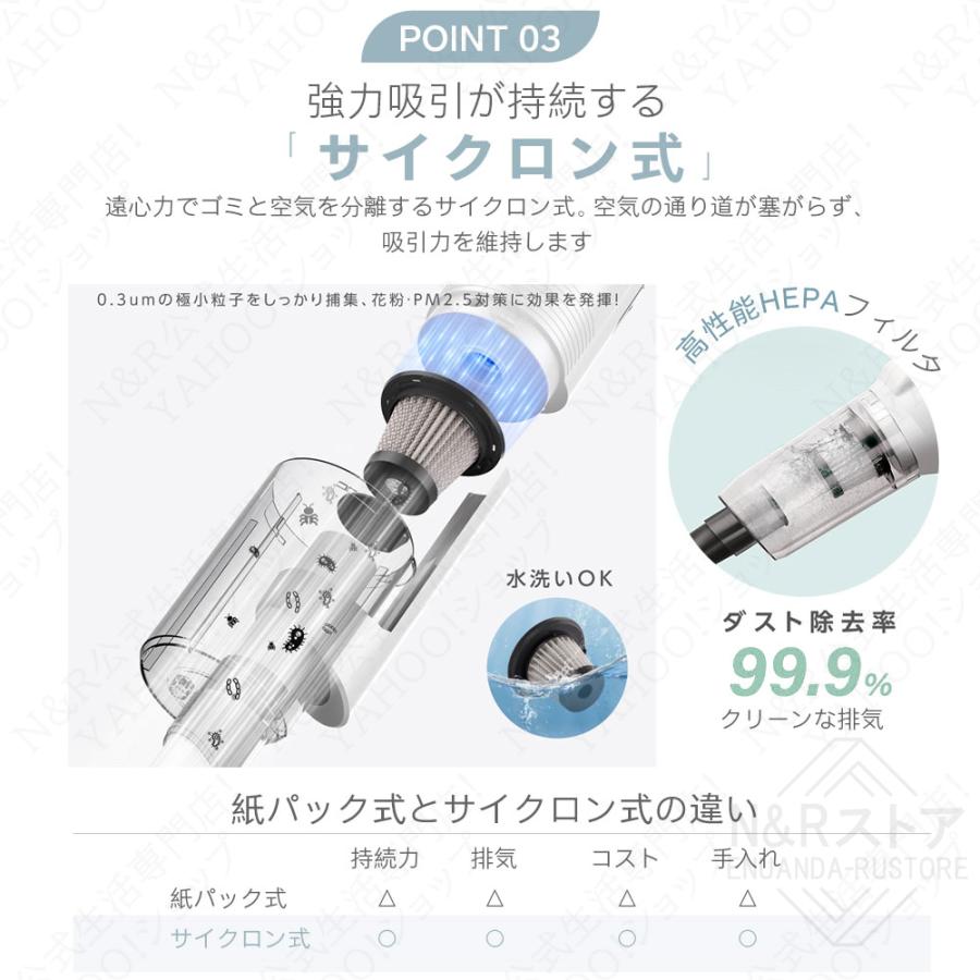 3年保証】掃除機 コードレス 充電式 サイクロン式 2WAY 強力吸引 3年保証】掃除機 コードレス 充電式 サイクロン式 2WAY 強力吸引