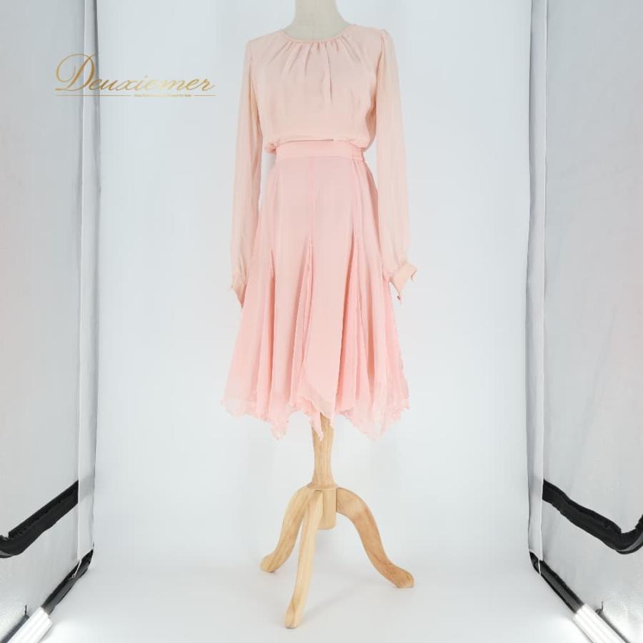 【美品 日本製 社交ダンス衣装】ピンク Chacott 上下セット ツーピース Chacott（チャコット） 中古 社交ダンス 衣装 ツーピース レッスン