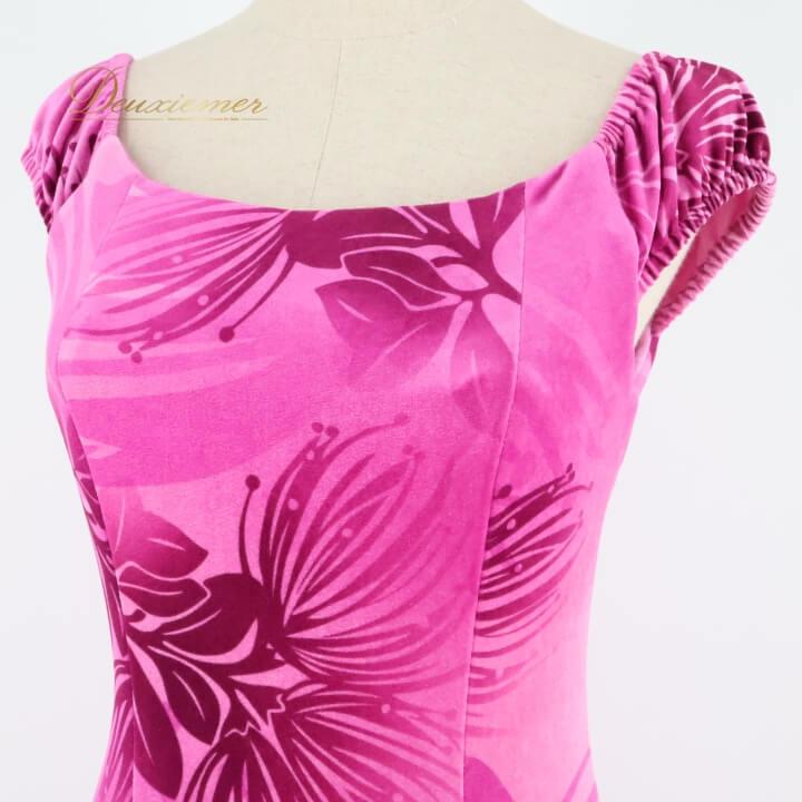 中古 CC Fashions フラダンス 衣装 ワンピース ドレス パープル系 