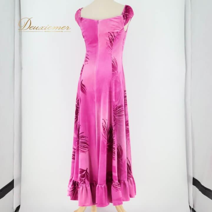 中古 CC Fashions フラダンス 衣装 ワンピース ドレス パープル系 