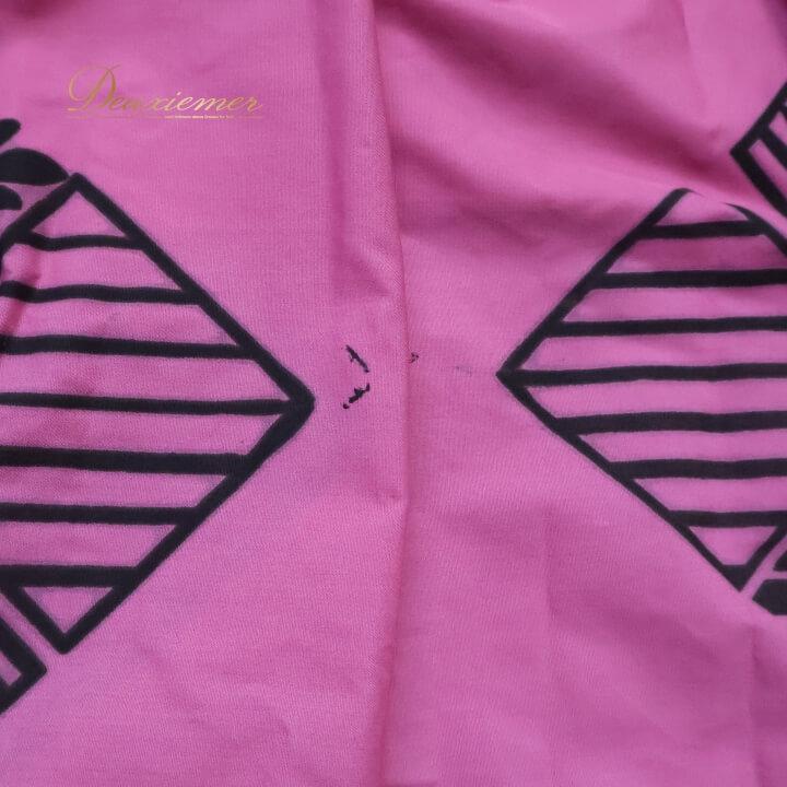 中古 フラダンス 衣装 紐パウスカート ピンク系 カヒコ柄 ツーカラー