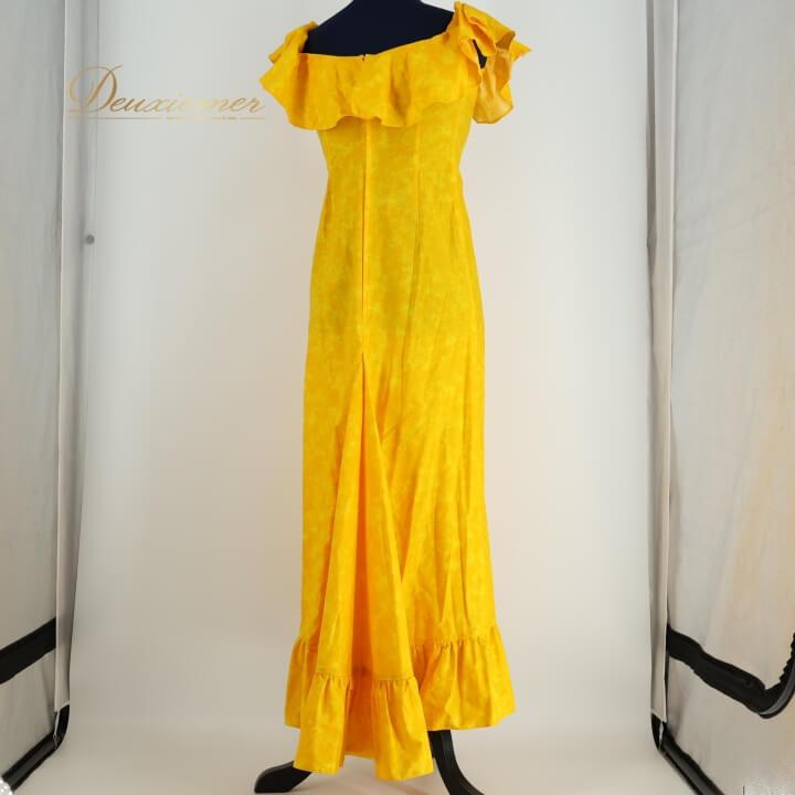【日本製 フラダンス衣装】イエロー ALOHA STANDARDS ワンピース 中古】Hula Dream フラドリーム フラダンス 衣装 ワンピース ドレス