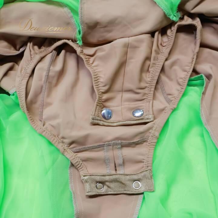 【中古】Chacott チャコット 社交ダンス 衣装 スタンダード ドレス ワンピース スタンダードドレス フロート レース デモ 競技 ダンス パーティ 発表会 ブラウ…_11