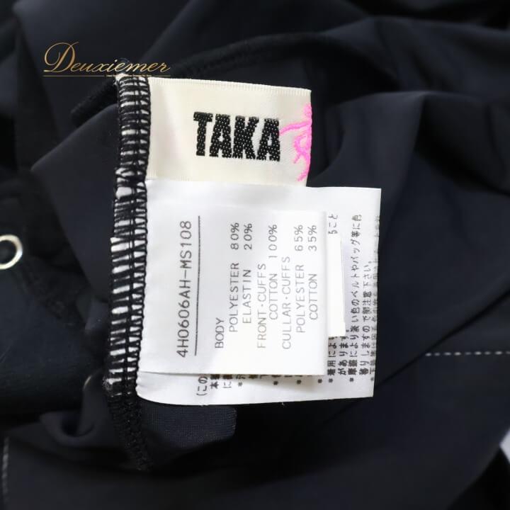 タカ・ダンス 【中古】社交ダンス 衣装 ラテン シャツ 黒 白 男性用