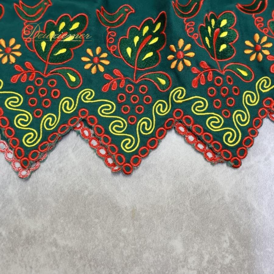 中古 フォークダンス 衣装 スカート グリーン系 刺繍 チロリアン