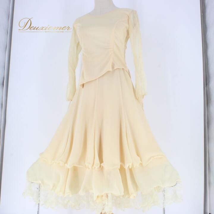 中古 PAPILLON パピヨン 社交ダンス 衣装 スタンダード 上下セット