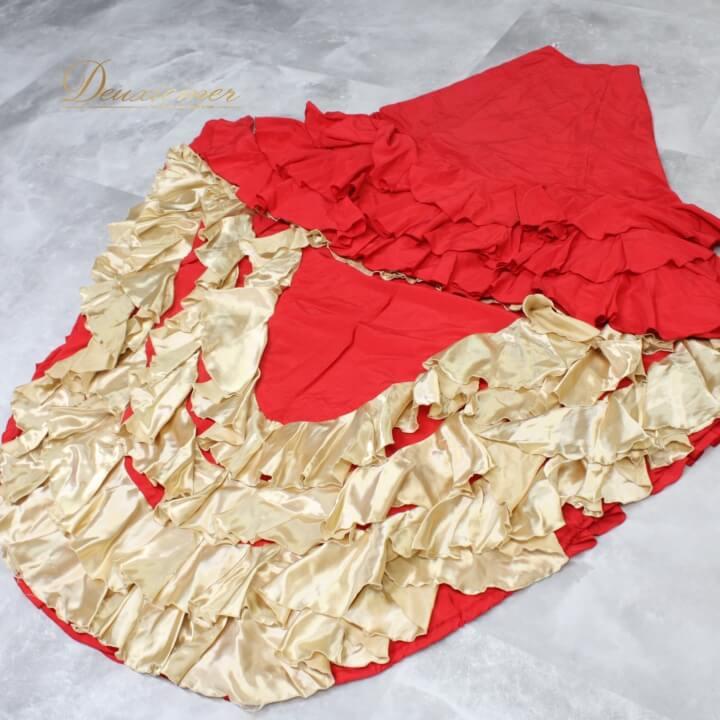 フラメンコ衣装　prima boutique ファルダ　スカート　トップス2枚 中古】prima boutique プリマブティック フラメンコ 衣装 ファルダ