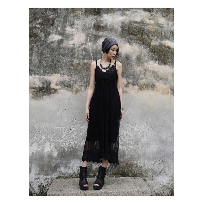 お買い得 新作 冬 秋 モード系 シースルー ワンピース 黒 マキシ丈 キャミワンピース シースルー 黒 マキシ丈 キャミワンピース ワンピ レディース 40代 30代 ワンピース チュニック Idmaking Com Br