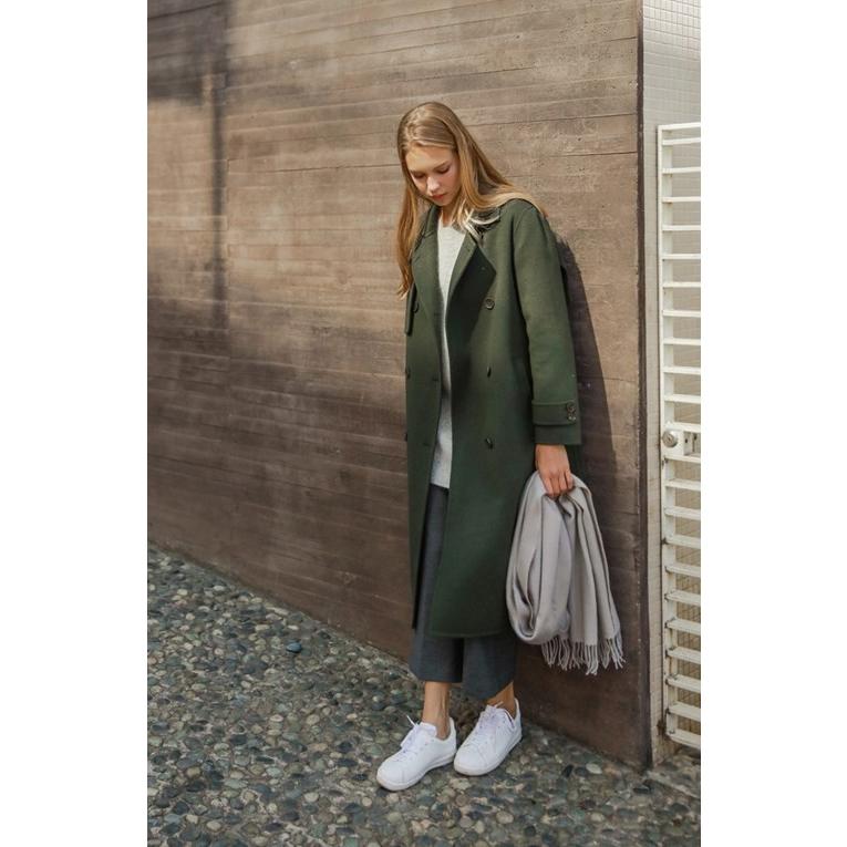 ご予約品 トレンチコート ロングコート コート レディース 秋新作 ウール トレンチコート ロングコート コート ウール 秋冬 16 ファッション 40代 30代 コート アウター