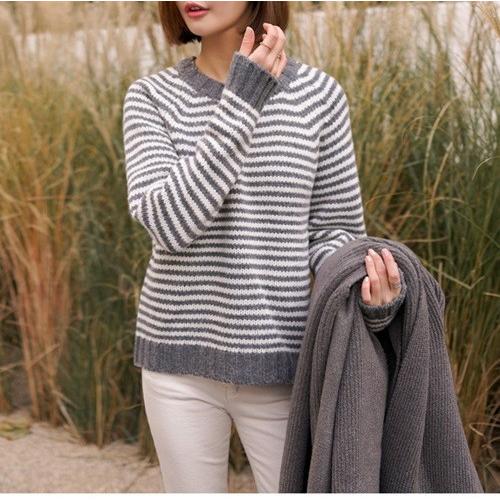 衝撃特価 ニット 30代 40代 ファッション 秋冬 ニット レディース セーター トップス ボーダー ウール 30代 40代 ファッション 秋冬 ニット セーター Smssvg Org