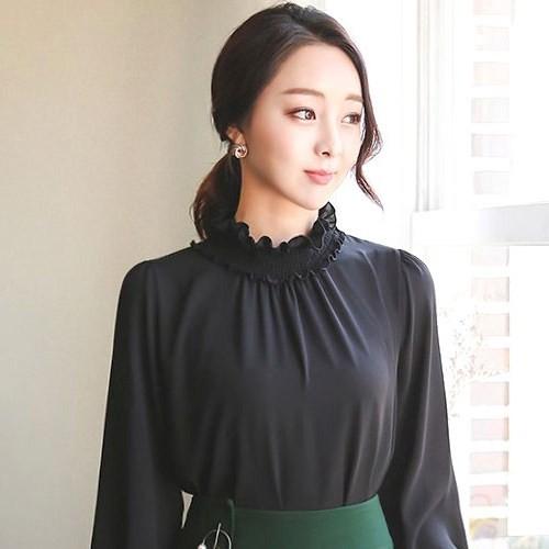 ハイネックブラウス フォーマル レディース 無地 長袖 きれいめ 30代 40代 50代 フォーマル ファッション 黒 白 緑 Od Bli333 レディース 婦人服の Envylook 通販 Yahoo ショッピング