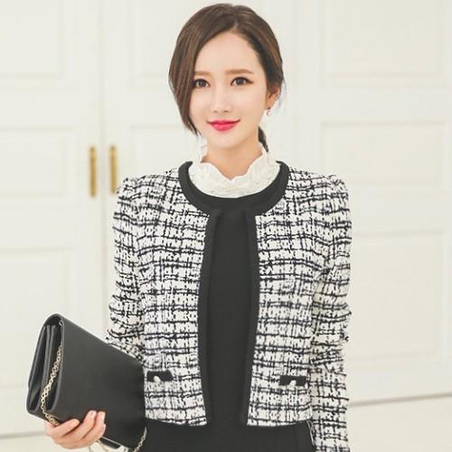 卒業式 服 母 40代 50代 ファッション 女性 ノーカラージャケット レディース 服 きれいめ フォーマル 冬 黒 白 Od Oth419 レディース 婦人服の Envylook 通販 Yahoo ショッピング