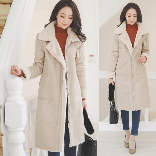 生まれのブランドで ファッション フォーマル 50代 40代 レディース コート ロングコート 裏起毛 フェイクムートン ロング丈 コート 女性 ロング コート 裏起毛 フェイクムートン ロング丈 ベージュ 茶色 上品 コート アウター Majd Ir