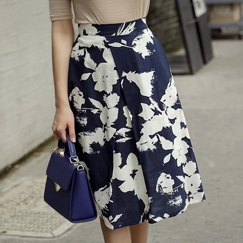 フレアスカート 花柄 膝丈 スカート 15 夏 新作 レディース 40代 30代 ミセス Od Skg226 レディース 婦人服の Envylook 通販 Yahoo ショッピング