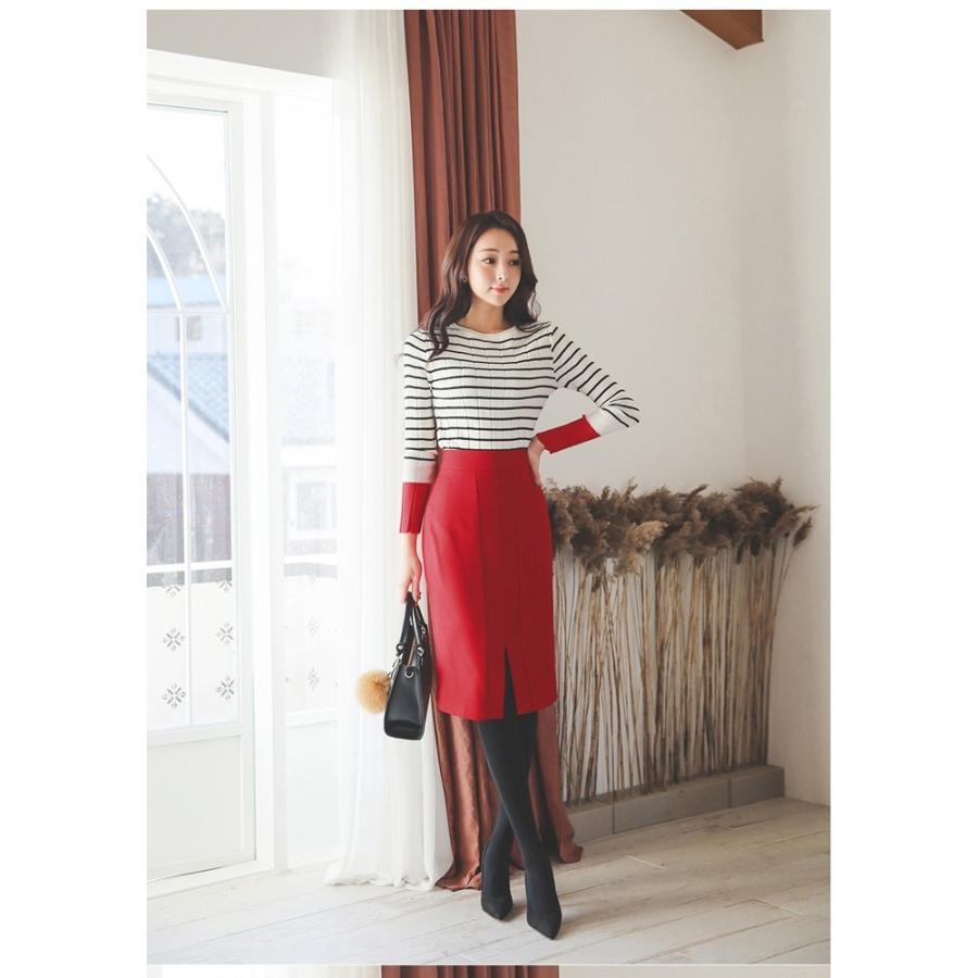 タイトスカート レディース 40代 50代 フォーマル ファッション 女性 上品 赤 グレー 膝丈 無地 スリット ペンシルスカート きれいめ 通勤 Od Skj536 レディース 婦人服の Envylook 通販 Yahoo ショッピング