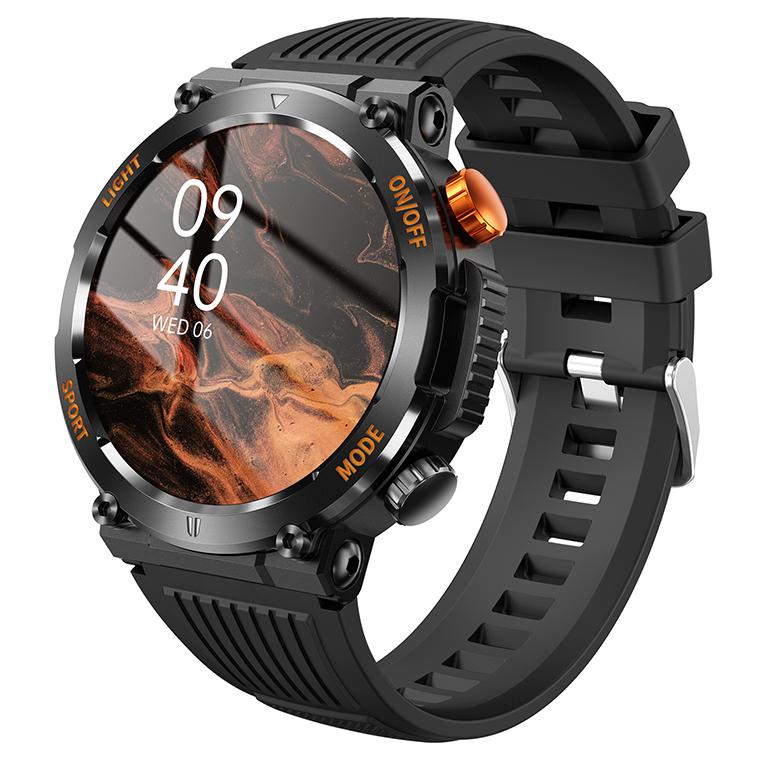 スマートウォッチ 軍用規格 健康管理 血中酸素 心拍数 Bluetooth 通話機能 IP67防水 メンズ 腕時計 着信通知 コンパス 歩数計 iPhone android |  | 01