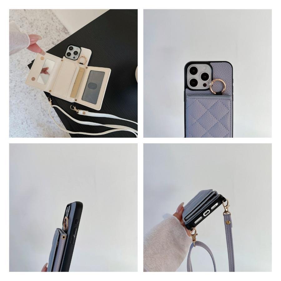 スマホケース ショルダー iphone16 ケース カード収納 背面 iphone16pro 16promax iphone15pro ケース 鏡付き リング iphone14 ショルダーケース 斜め掛け 韓国 |  | 17