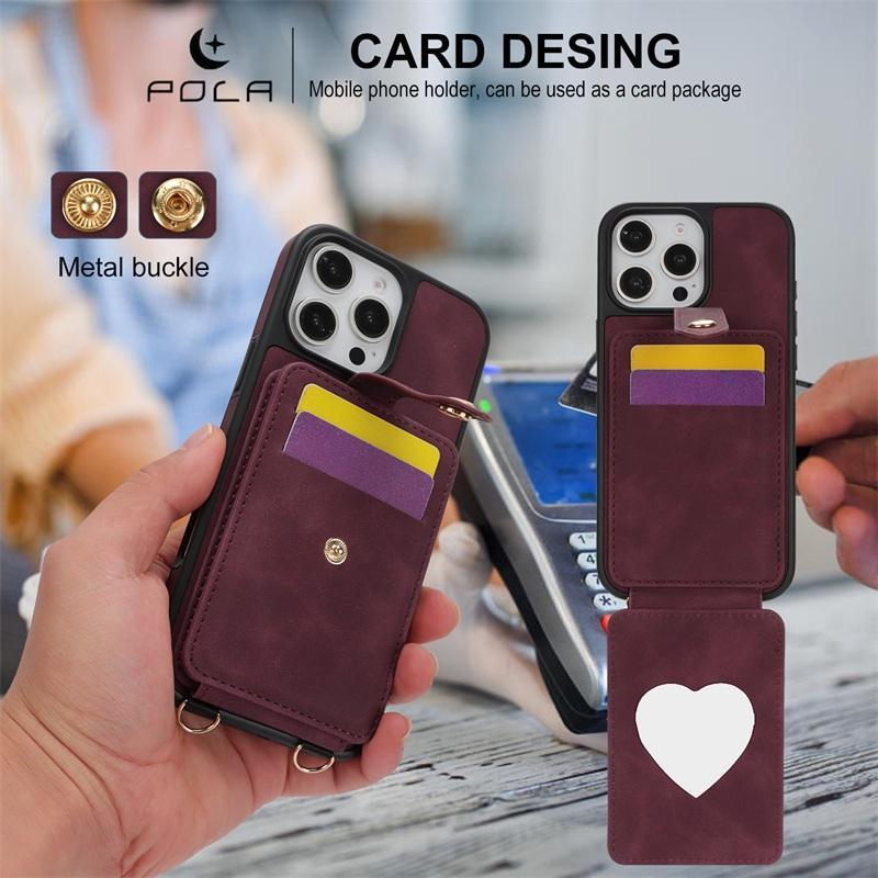 iphone16pro カード入れ付きケース ミラー付 iphone16 16plus iphone16promax ケース ショルダー 肩掛け iphone15 ケース ストラップ付き 15pro 15promax ケース |  | 01