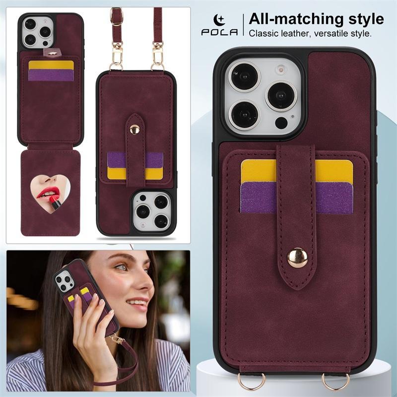 iphone16pro カード入れ付きケース ミラー付 iphone16 16plus iphone16promax ケース ショルダー 肩掛け iphone15 ケース ストラップ付き 15pro 15promax ケース |  | 06