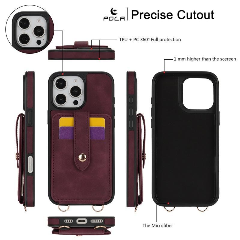 iphone16pro カード入れ付きケース ミラー付 iphone16 16plus iphone16promax ケース ショルダー 肩掛け iphone15 ケース ストラップ付き 15pro 15promax ケース |  | 07