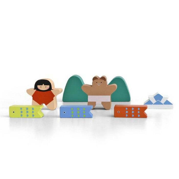 木製 五月人形 積み木にもなる木製オブジェ 積み木 男の子 かわいい